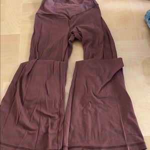 Aerie Offline High-Rise Flare Pants in Brown